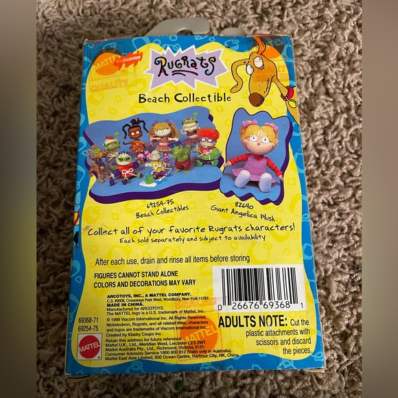 Vintage Mattel Nickelodeon Rugrats Splash Spike Beach Collectible Toy in Box - Picture 3 of 6
